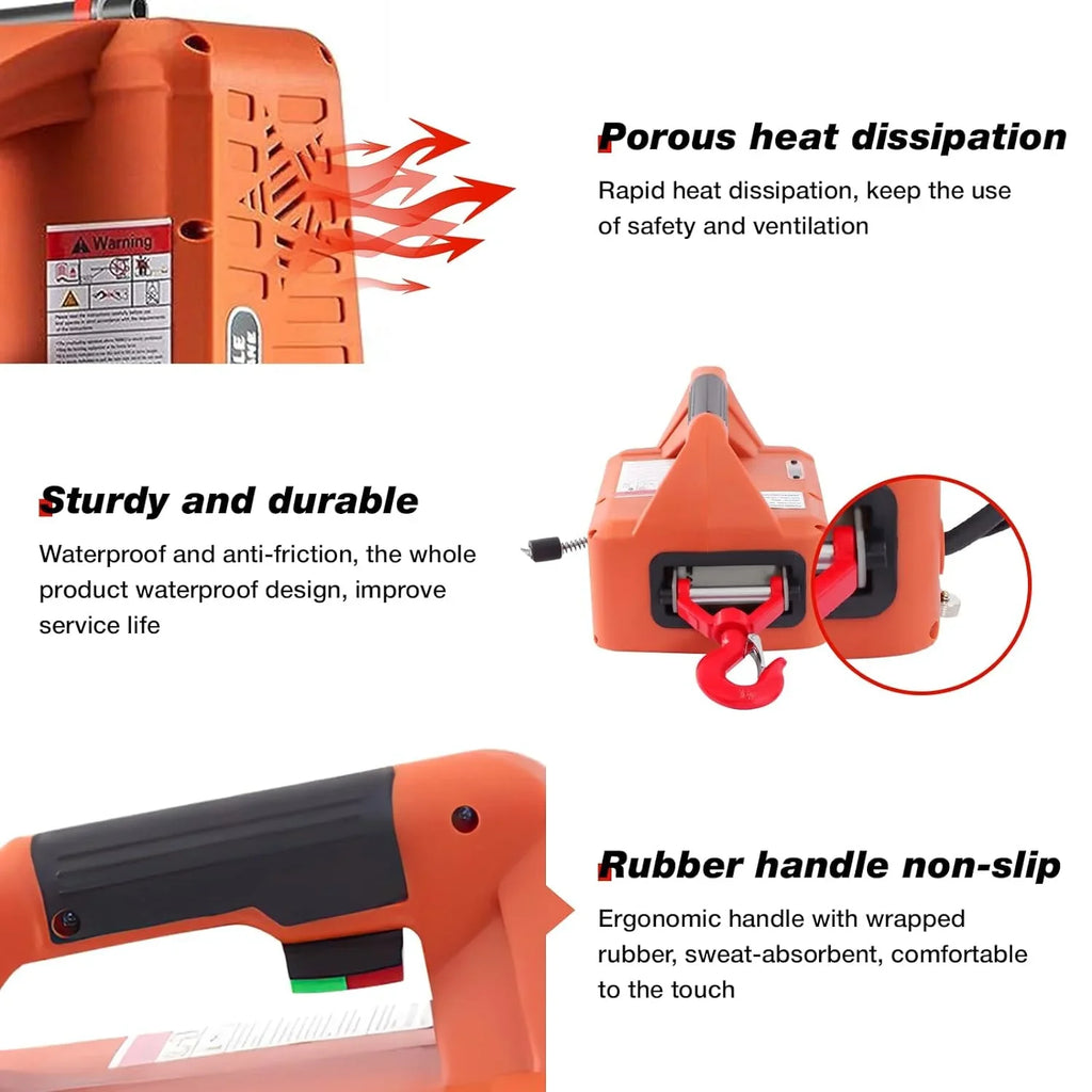 Unleash 110V Wireless 2200LBS Perfect for Hoist Versatility Loads with Portable Crane System – Power and Battery Remote, Winch, 3-in-1 Electric and Heavy Tackling with