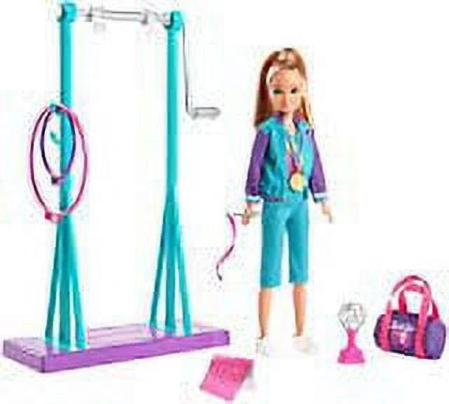 Accessories Team with Playset Gymnastics Barbie Stacie Doll