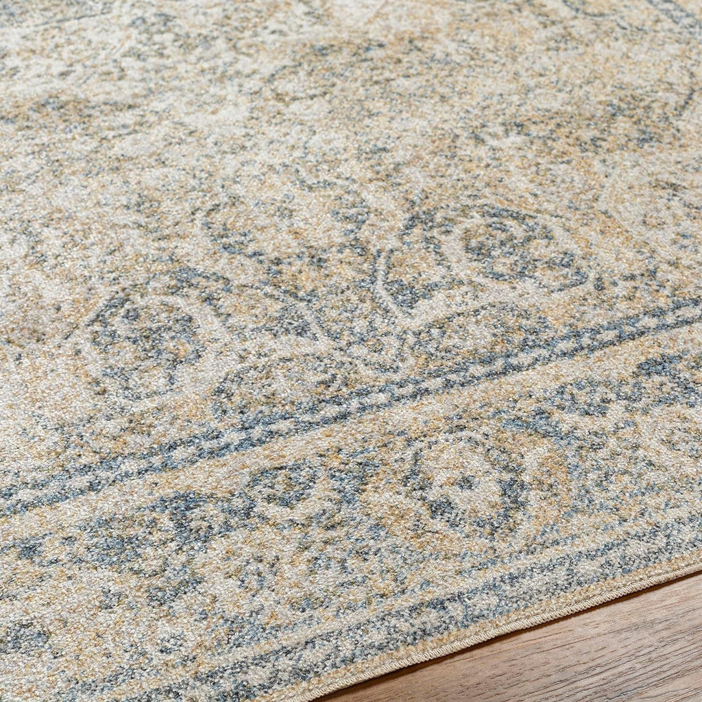 For Room, Machine Rug, Bedroom Blue Traditional X Living (2' Light East Carpet Area Or Rugs, Kitchen Washable) 3', Beige 2X3 Washable