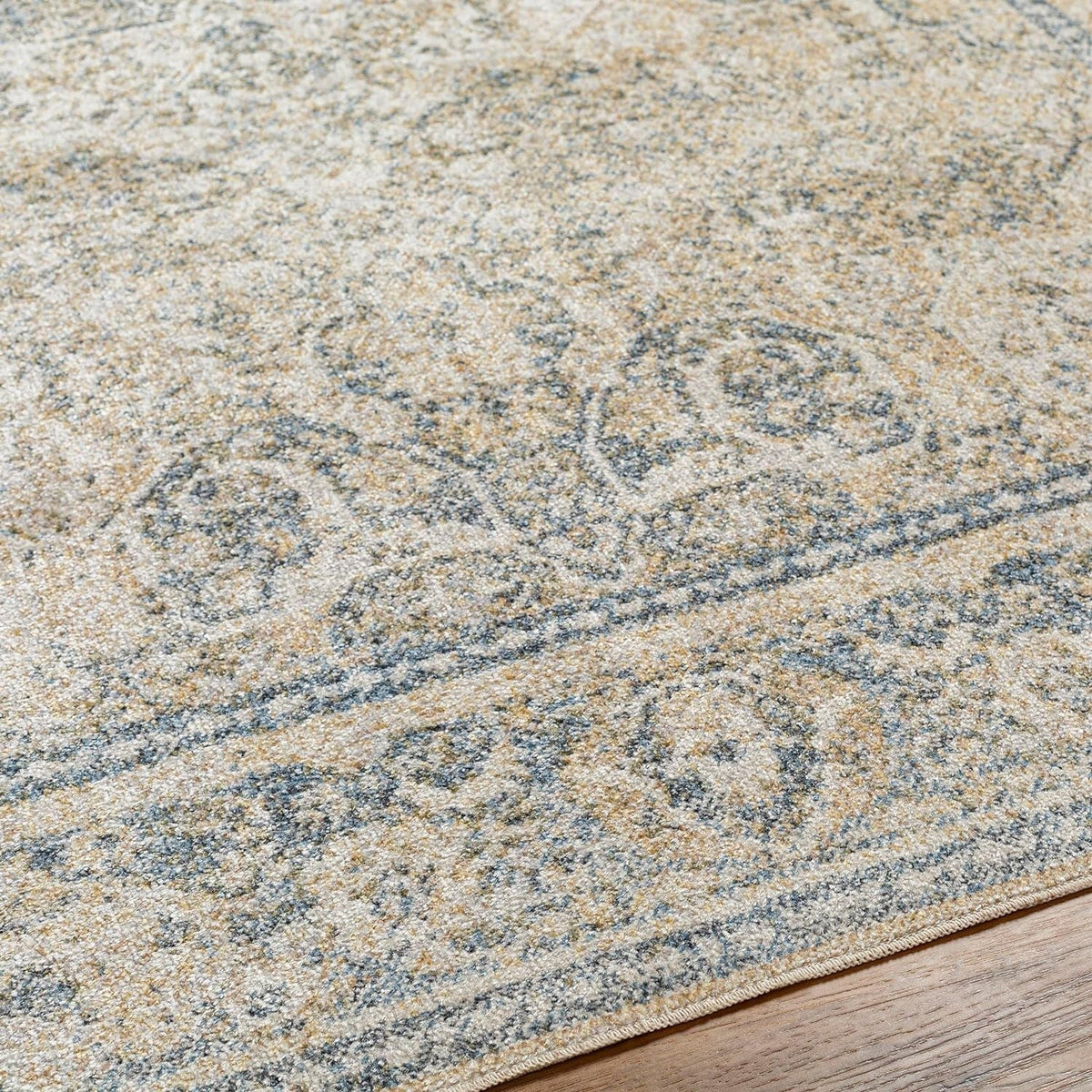 For Room, Machine Rug, Bedroom Blue Traditional X Living (2' Light East Carpet Area Or Rugs, Kitchen Washable) 3', Beige 2X3 Washable