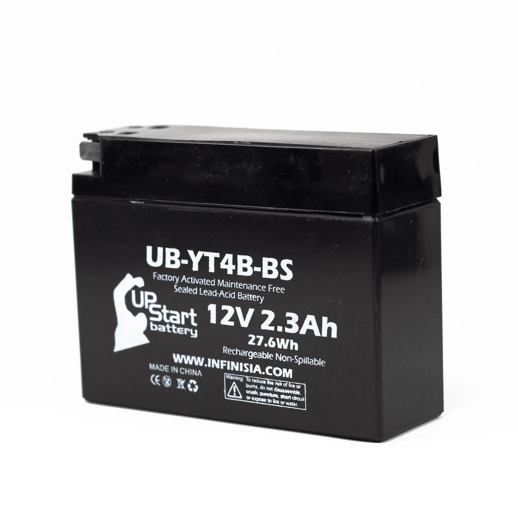 Yamaha Replacement 2.3Ah, UpStart Factory - Maintenance 2005 Motorcycle 12V, SR400 Activated, for Battery UB-YT4B-BS 5-Pack Battery Free, 400CC