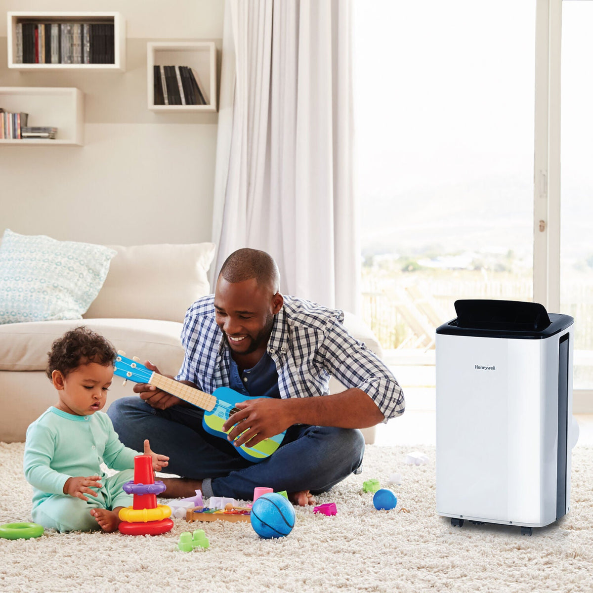 with Smart Honeywell WiFi BTU Dehumidifier Portable Air Control, 10,000 & HF0CESVWK6 Voice Conditioner