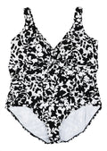Floral 9232-2 Bathing New $110 RALPH 20W Plus One LAUREN Size Piece Suit Regent