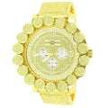 Flower Watch Canary Gold Rodeo Stainless Genuine Diamond Jo Solid Custom Out Tone Bezel Iced Back Steel Dial Jojino Pave