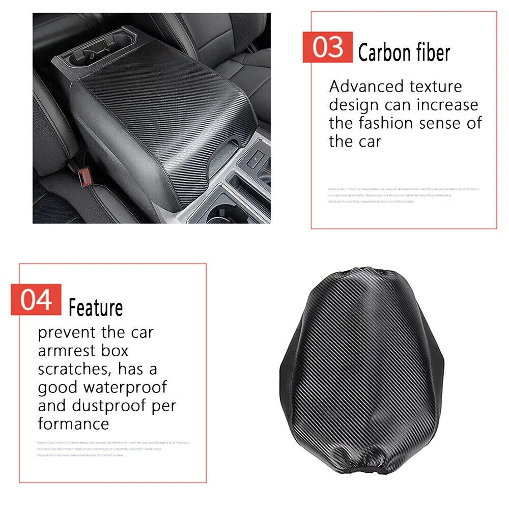 Teledu Carbon Protector Console Armrest Leather F150 Cover Pad Center