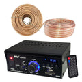 Display, 18 100 Amplifier AWG Inputs with Enrock Speaker Receiver Pyle Feet Readers Wire PCAU25A AUX Audio Cable & Gauge CD USB/SD LED