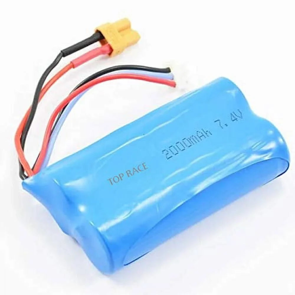 for Top Spare TR-211M, Battery Race RC 2000mAh Excavator 7.4v Replacement TR-213