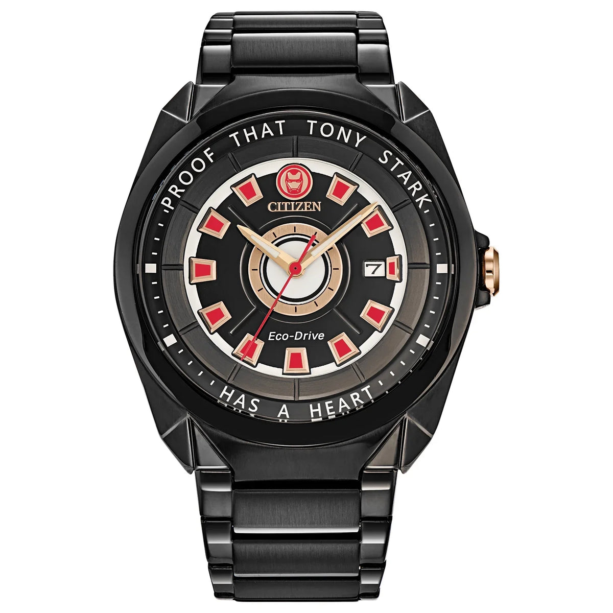 Citizen Eco-Drive Stark Edition IP AW1017-58W Watch LOVE "I Marvel Black - Special 3000" YOU Tony Men's