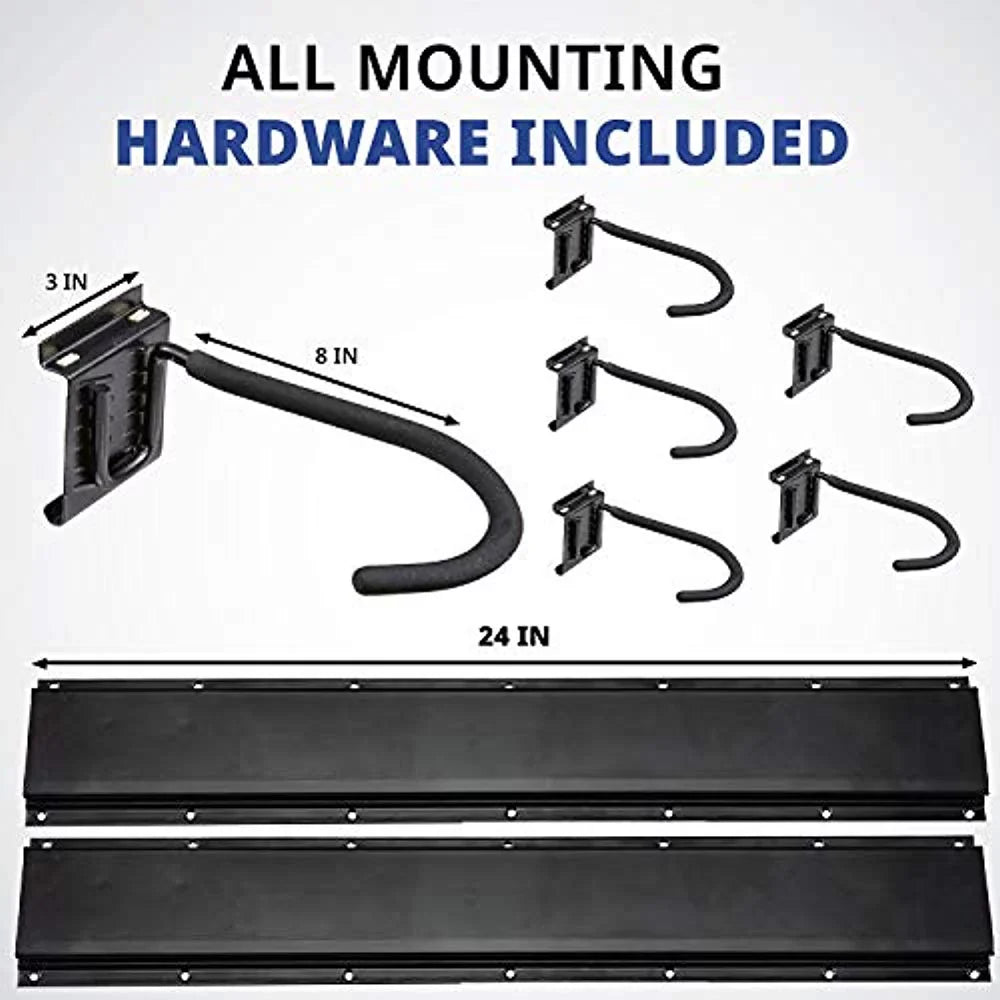 Hooks Hanger RaxGo Storage with Bike Rack Mount Wall Garage 6 Adjustable Bicycle