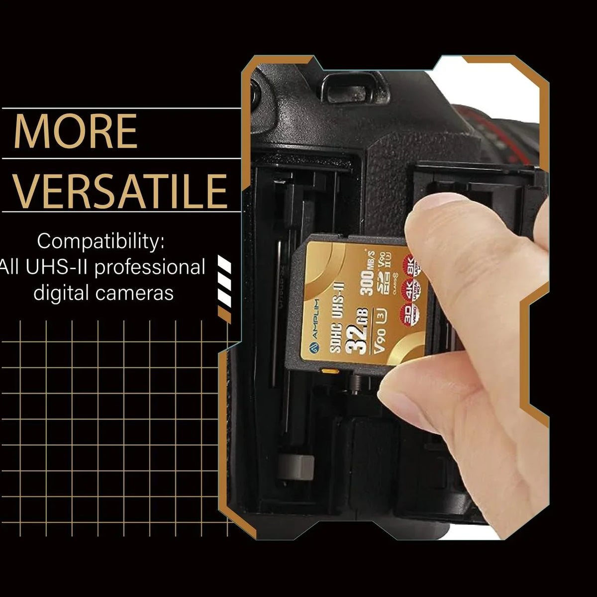 UHD Camera SDXC 8K Camcorder Speed UHS-II 4K High for Card Video Amplim V90 SD Extreme 32GB