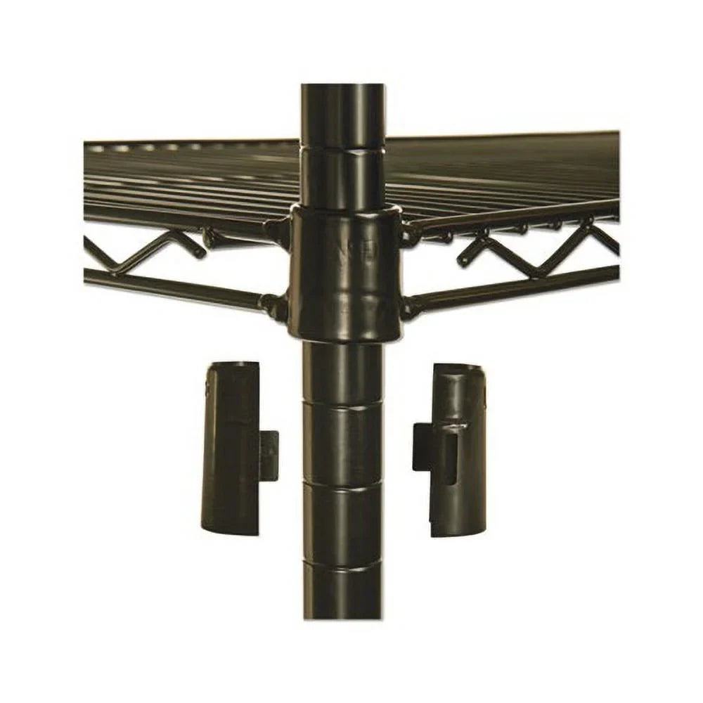 36w NSF x Certified 18d Kit Black x Wire Industrial 72h, 4-Shelf Shelving
