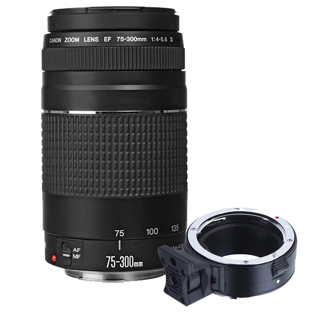 R6 Lens+128GB W/ F/4-5.6 24-105mm Digital Lens+75-300mm Mirrorless Bundle) Canon III Memory+Case+Filters+Tripod(26pc f/4-7.1 EOS Camera