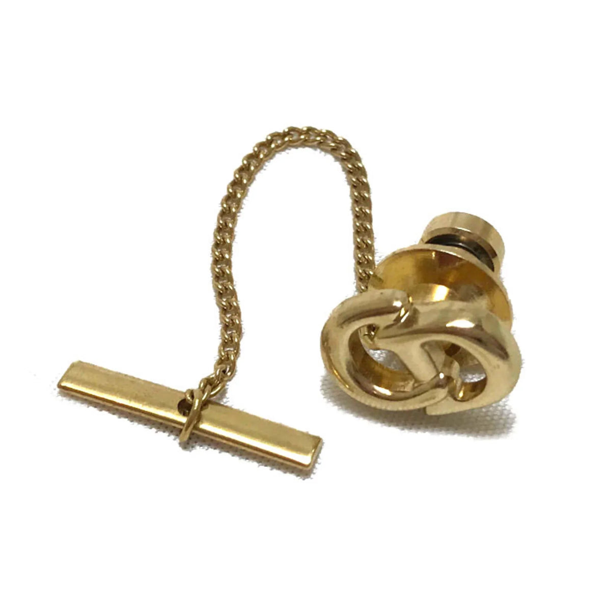 (Good) men cuff Dior gold set tack tie Christian Pre-Owned