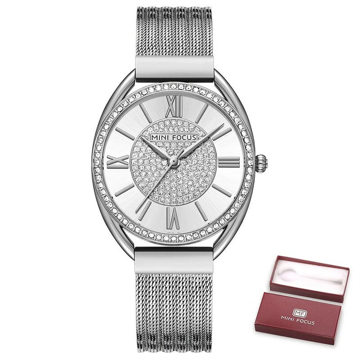 Reloj 042506 Quartz Fashion brand Strap Black Ladies Wriswatch Women Casual Watch Watches luxury Steel For Stainless Mujer