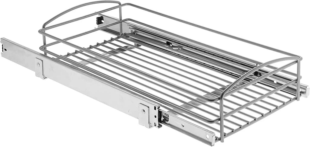 W x Organizer Multi-Use 5 in in. Knape D in. Pull-Out in. 12 Silver 20 x Cabinet & H Vogt RS-MUB-11-FN Basket