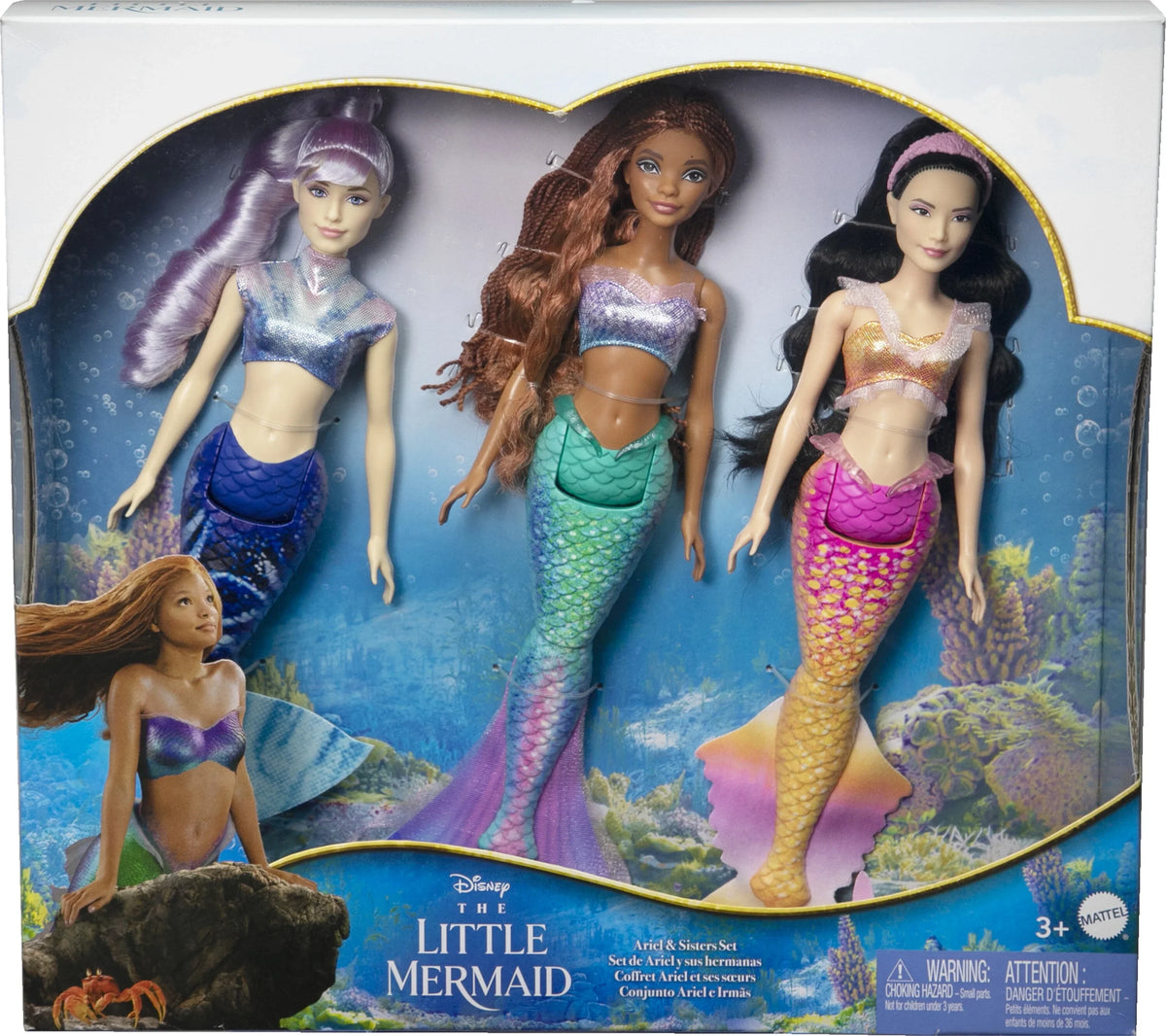 3 Sisters Doll Mermaid Disney Set and Little Mermaid Dolls Fashion Ariel The with