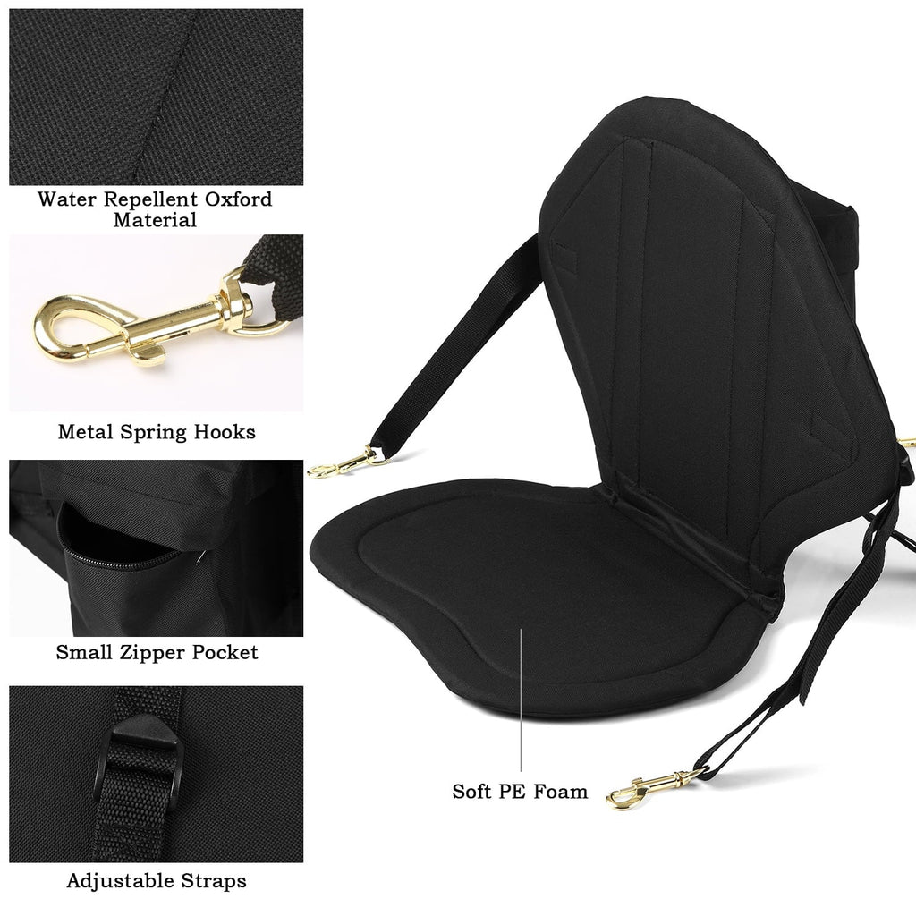 Seat Seat Cushioned Canoe Support Boats for Children Back High Water Lixada Repellent Kayak Pad Back Seat Watersports with Kids