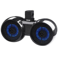 for Car Tower Includes Light, (Black) Marine Speaker Brackets Speakers Pyle Wakeboard Sound Off-Road Boat, Dual w/LED Waterproof Jeep ATV Stereo - Outdoor Bluetooth 200W Full Range 6.5” System 2-Way
