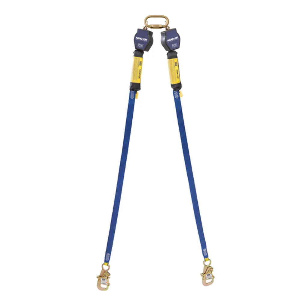 ft. (2.7m) 9 Twin-Leg Nano-Lok™ 3M™ Web 3101374, Retracting Connect Quick DBI-SALA® Tie-Back Self Lifeline,