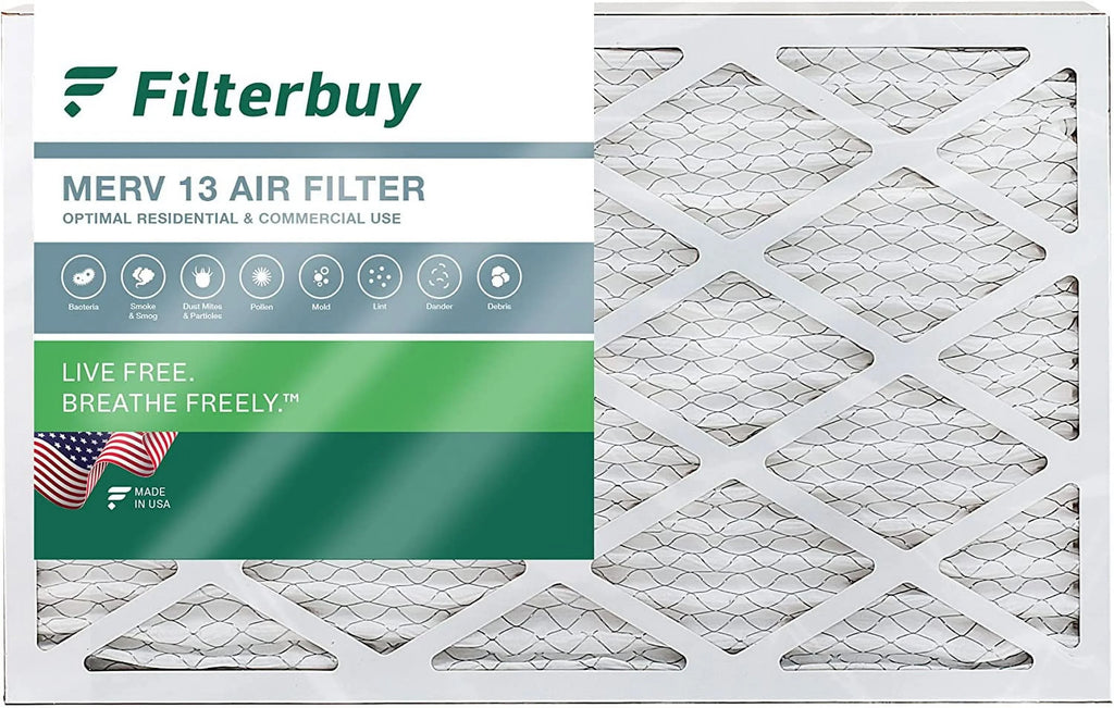 13 Pleated AC Air Filters Furnace MERV Filterbuy 8x30x1 (1-Pack) HVAC