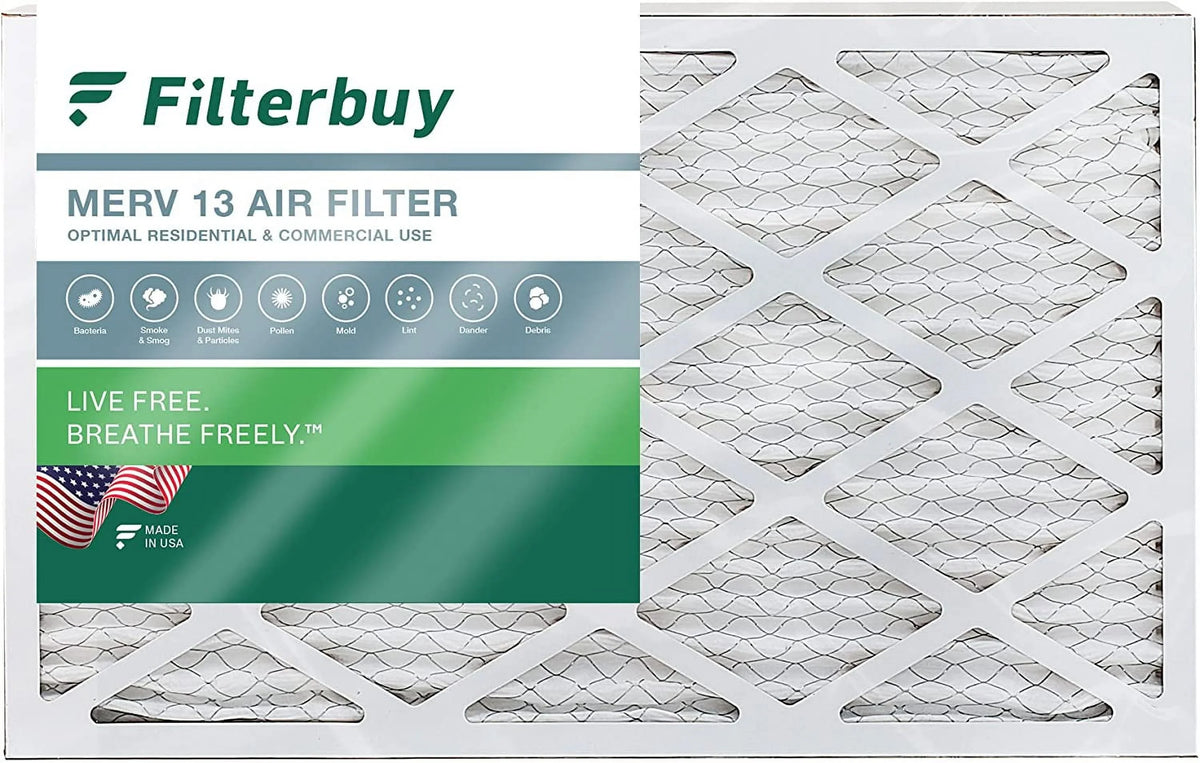 13 Pleated AC Air Filters Furnace MERV Filterbuy 8x30x1 (1-Pack) HVAC