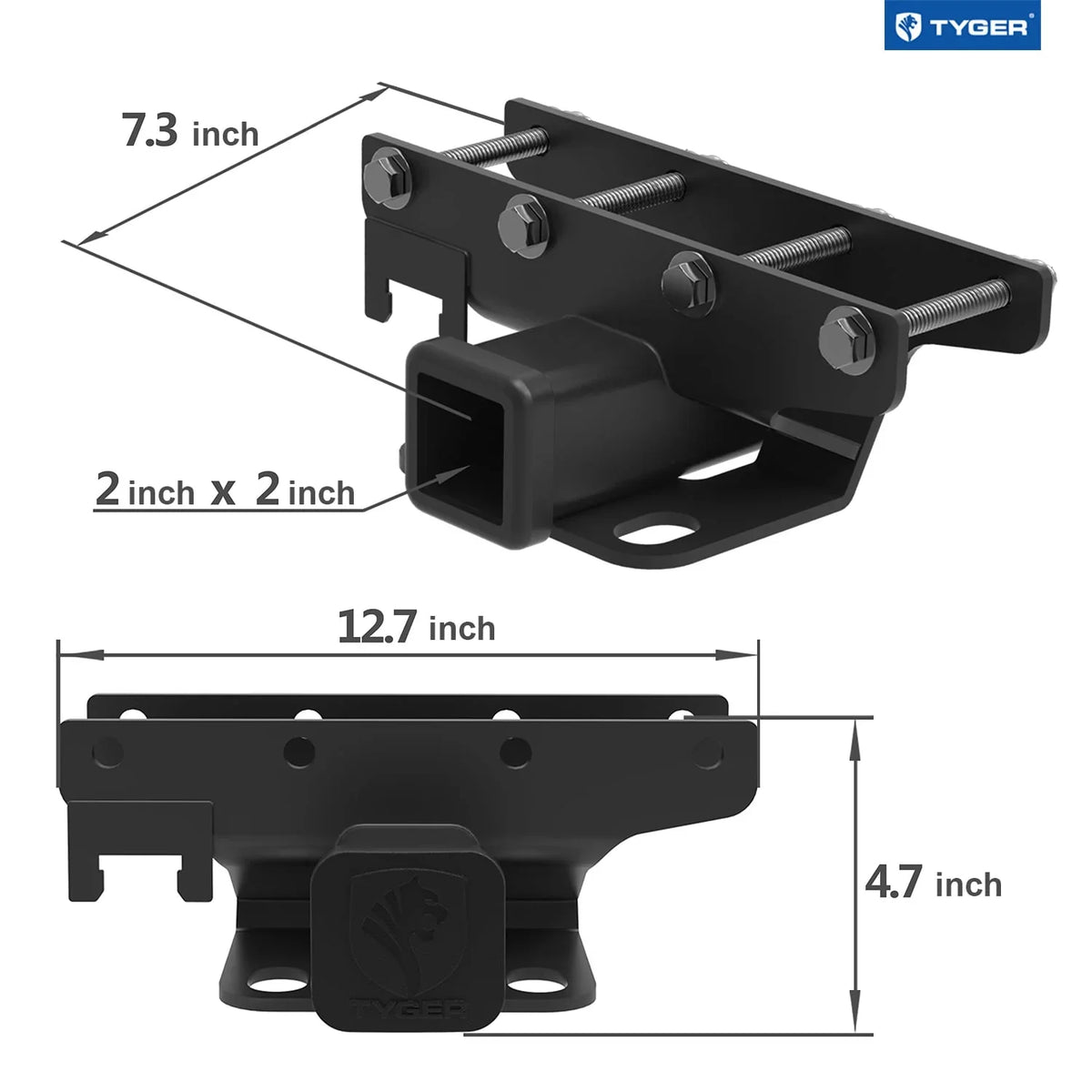 & Jeep Towing Compatible Tyger 2 Cover inch Auto Receiver TG-HC2J001B JK Hitch 2 Hitch Kit 4 Trailer Wrangler Style Hitch 2007-2018 with Tow Unlimited & Door Rear Door Factory