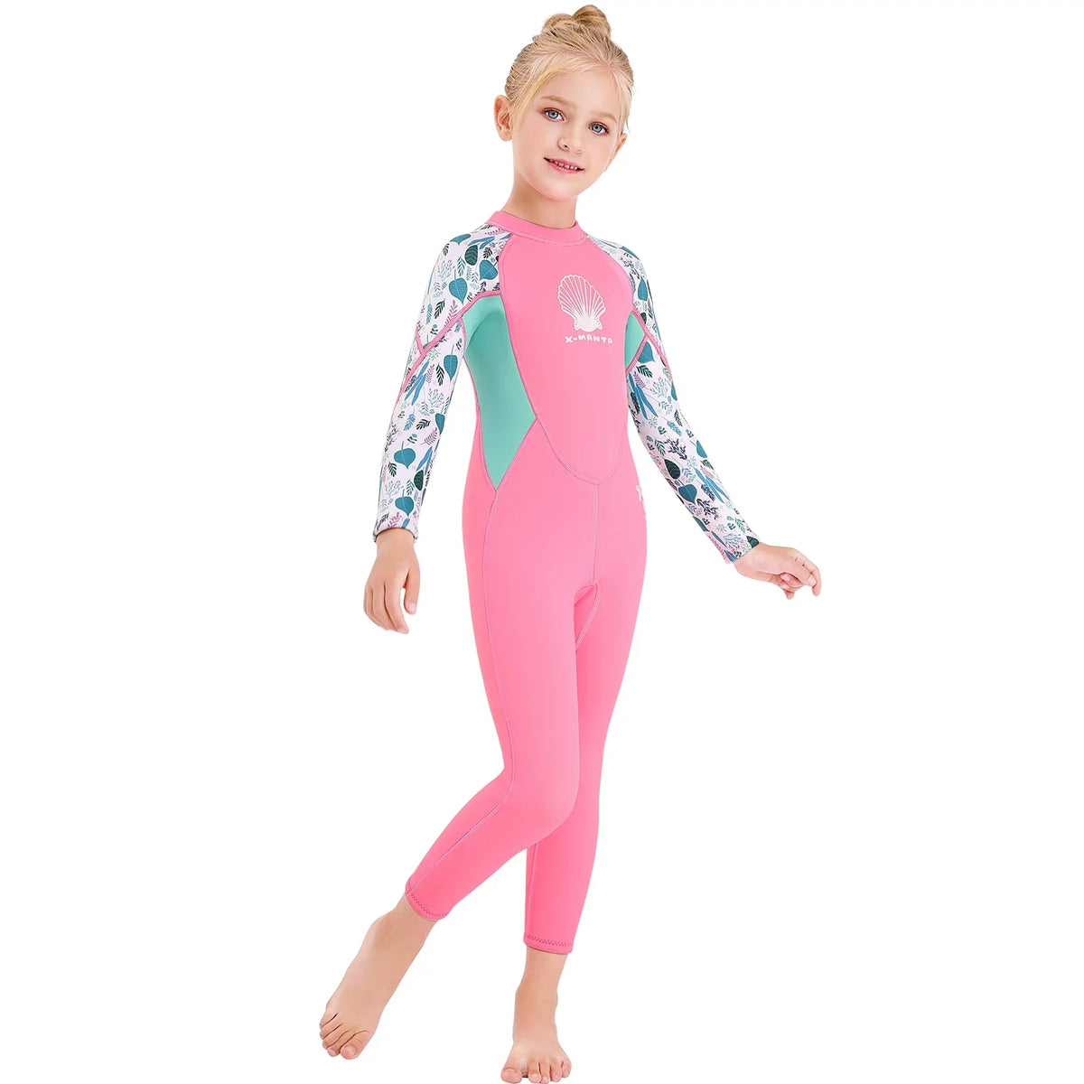 Zipper One Quick X-MANTA Diving Piece Swimsuit Surf for - Suit with Wetsuit Dry Sleeve Girls Back Long -