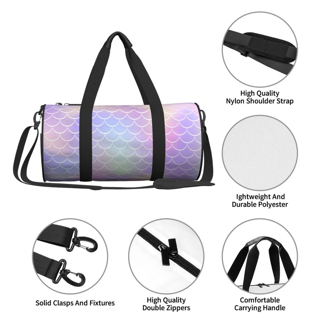 Compartment Travel Bag Pocket Luggage Capacity Waterproof Scale1 with Cylinder Coaee and Bag Gym Bag Large Sports Fish