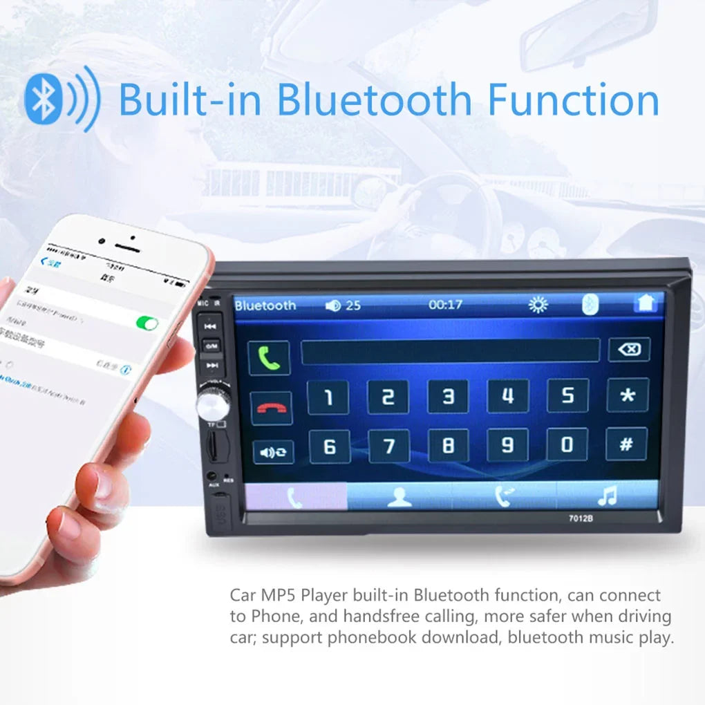 Bluetooth HD 7" Link(Both Radio Reverse and Android Car Touch Vehicle Mirror Din Support And Screen Stereo Camera Double IOS MP5 with System) Car