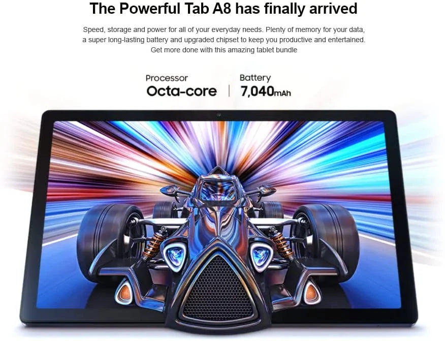 Fi 64GB Samsung Galaxy 10.5 32GB MicroSD Tab A8 with International Case and Hard Inch Card Tablet Wi Gray