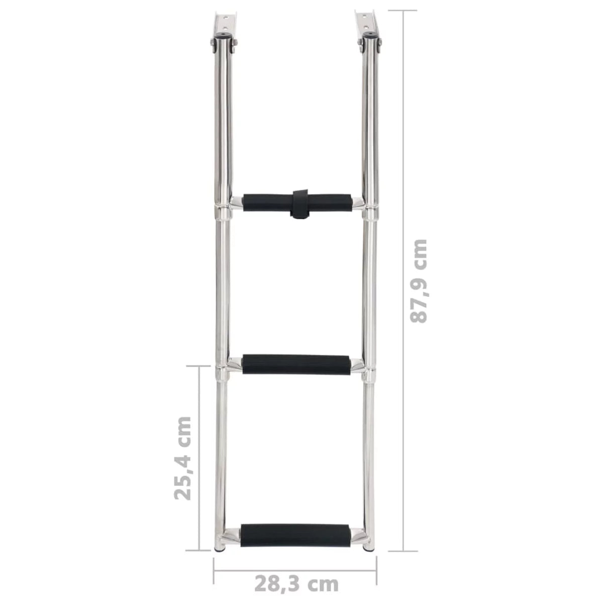 3 Ladder and Platform Ladder for Boat Dcenta Non-Slip Mounting Pool, Steel Stainless Telescopic Swimming Boarding Folding