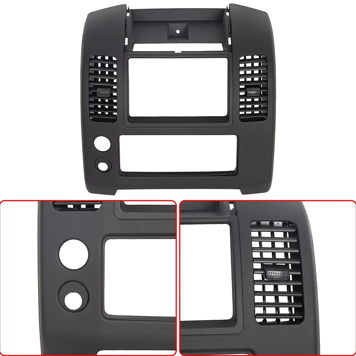 Number Dash Console Lid 2005-2020 Dashboard Replacement Console Instrument Bezel ront Cover Nissan Part for KOJEM Frontier, Center Center Black 68259-ZP16C, Matte Dash Front Panel for