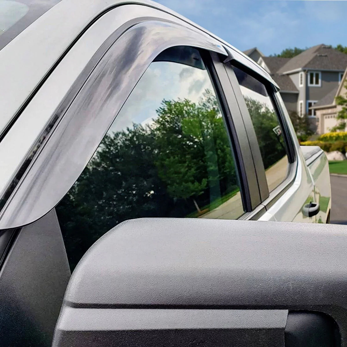 Truck 1500 Durable Incredibly Compatible ART Rain 419160 Vent Window Visors, Crew Silverado/GMC with Sierra Guards Window Tape-on 2019-2024 Cab, (Chevy) Chevrolet CLIM 4pcs- Accessories, Deflectors,
