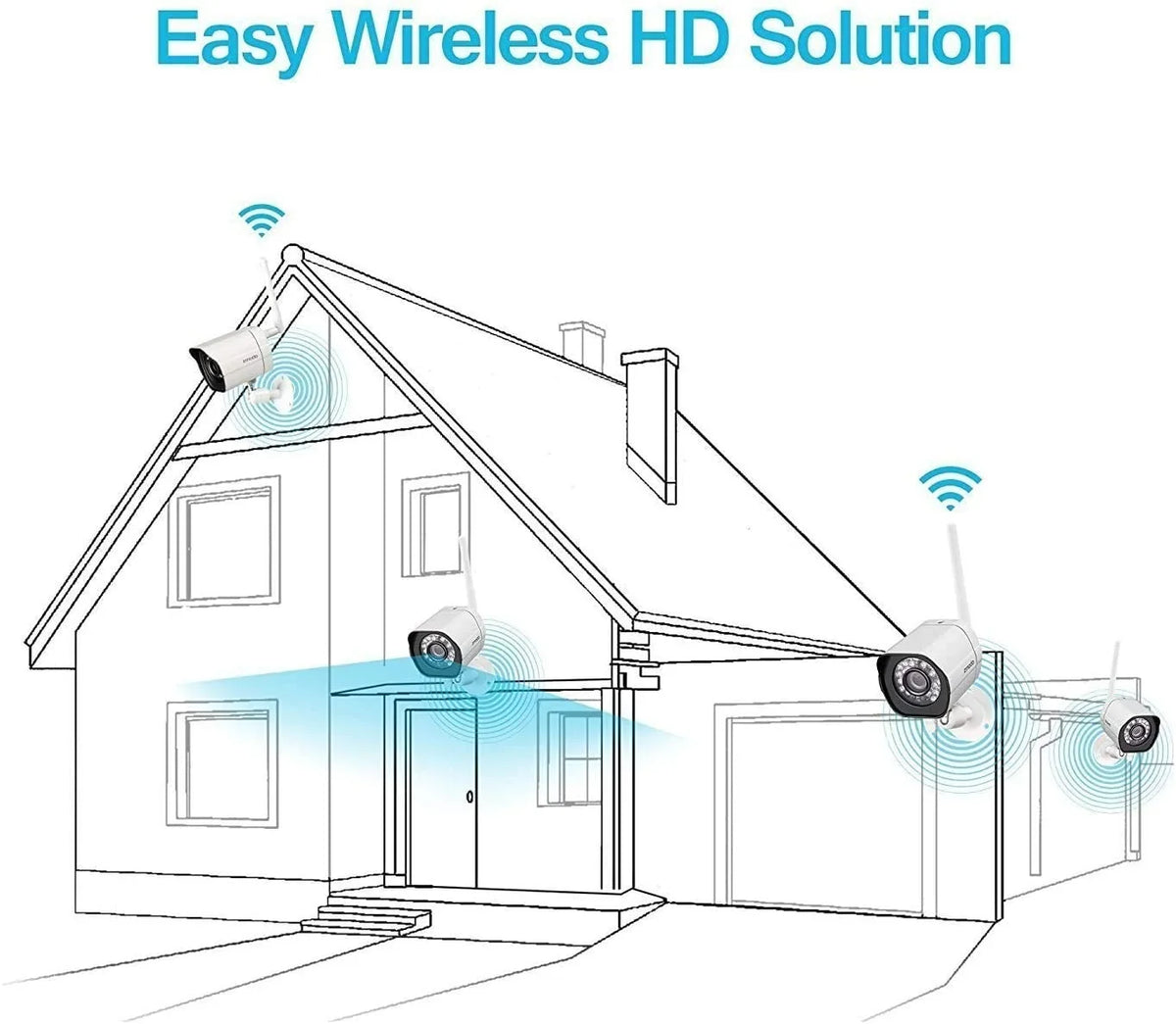 Vision WiFi Wireless Smart Alexa Zmodo 2 with Night IP Compatible Camera Plug-In, Outdoor Security Pack System Cameras