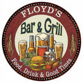 12" Sign Decor Grill Bar Metal Wall 200120020165 Round Kitchen and FLOYD'S