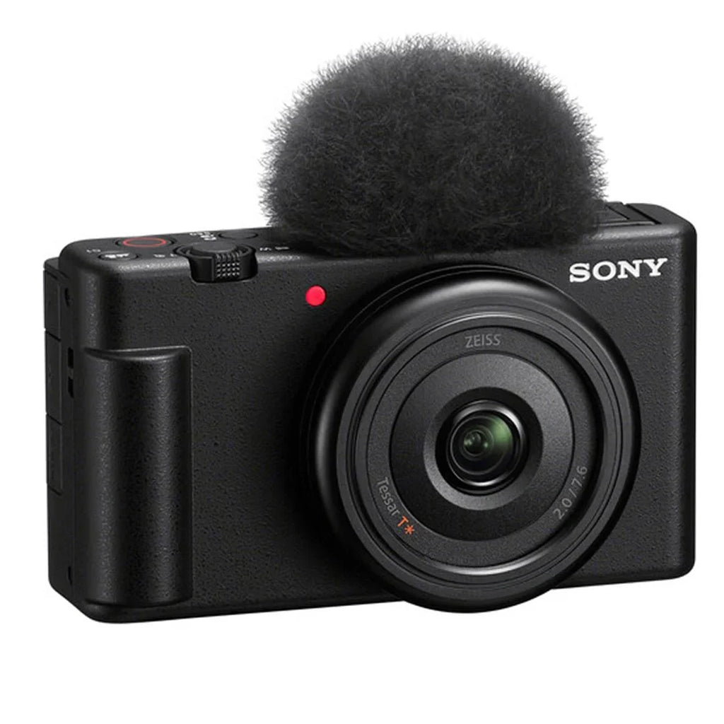 Tripod Camera 32GB Vlogging Bundle SanDisk Card ZeeTech Accessory ZV-1F with Memory + + (Black) Sony