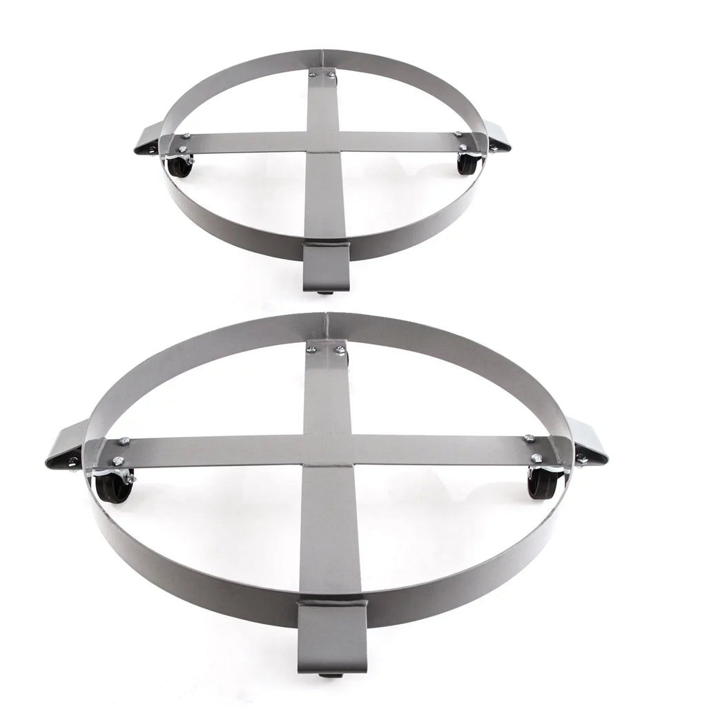 Hand 1000 2 Tipping Gallon Capacity Pound Casters Non Wheel Steel Drum Heavy Red Duty Swivel - Dollies Auto Truck Hound 55 Frame Dolly