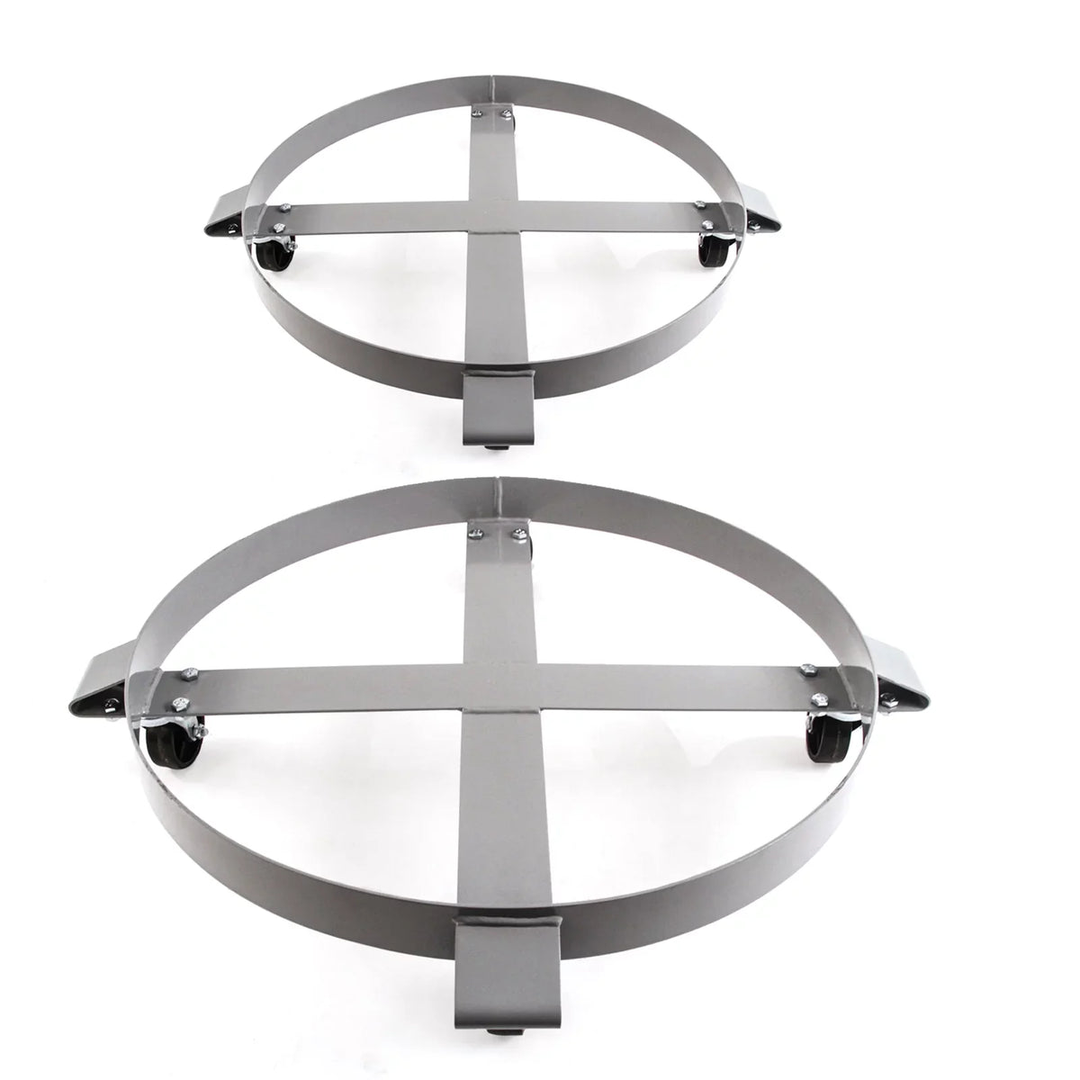 Hand 1000 2 Tipping Gallon Capacity Pound Casters Non Wheel Steel Drum Heavy Red Duty Swivel - Dollies Auto Truck Hound 55 Frame Dolly