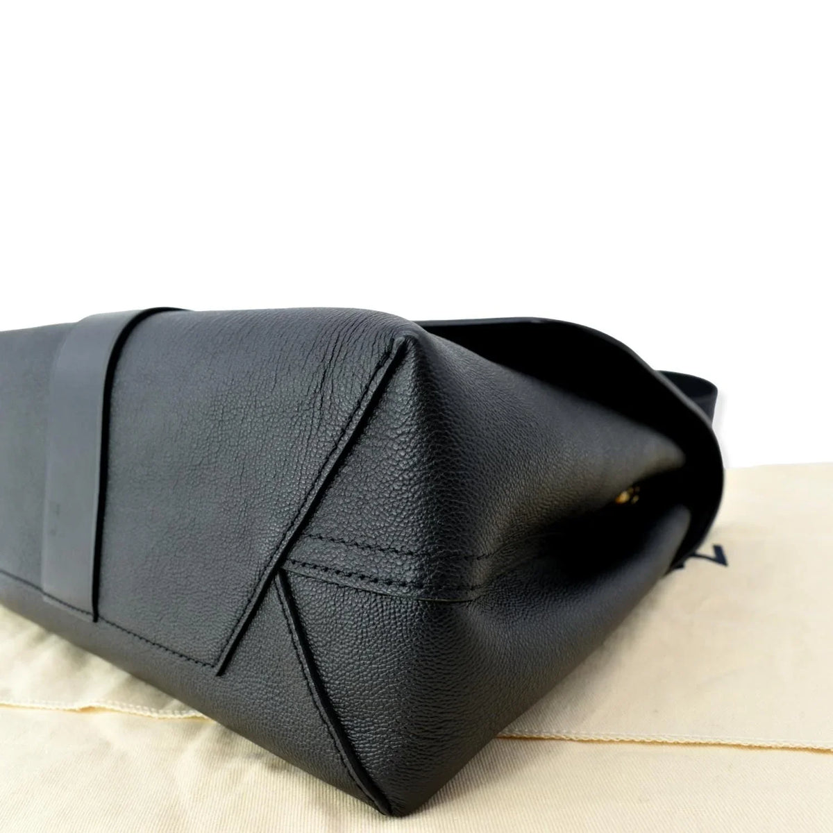 Very Bag Shoulder Leather Monogram Black LOUIS One Pre-owned Handle VUITTON