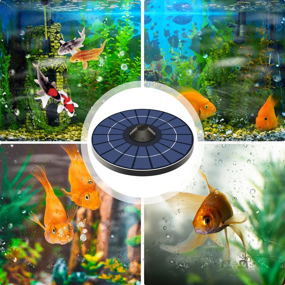Pond Circulation Stone Pond FishOxygenator Aerator and Birdbath Small With Solar Aerator Pond Pump Arealer Hose for Air Bubble Fountain
