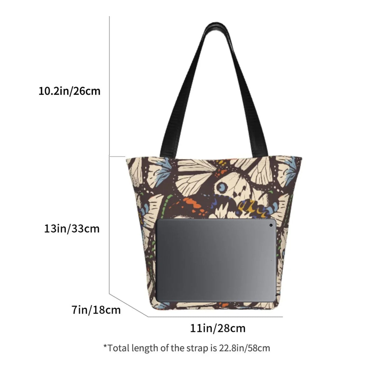 Women'S Tote Butterflies Handbags Vector Bag Lukts Bag Shopping Large Capacity Bag,Shoulder Hobos