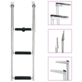 3 Ladder and Platform Ladder for Boat Dcenta Non-Slip Mounting Pool, Steel Stainless Telescopic Swimming Boarding Folding