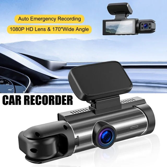 Video Xhy DVR Car 1080P or Night Cam Motion G-Sensor, Driving Dash Dual Inside Front Vision Lens Detection Camera HD Recorder