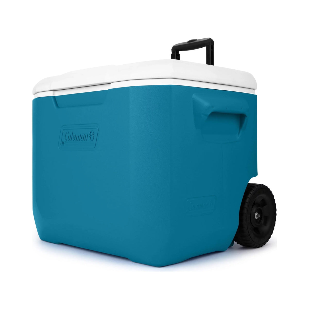 with Wheels, Ocean Cooler Hard Coleman 60QT Blue Chiller