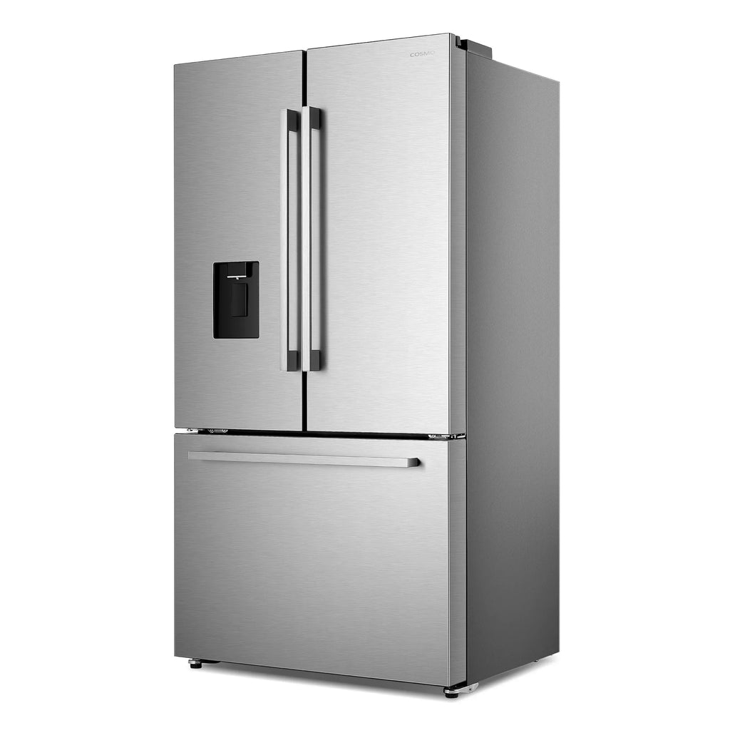 ft. Steel Dispenser 22.4 Refrigerator French in cu. 3-Door Water Door Stainless