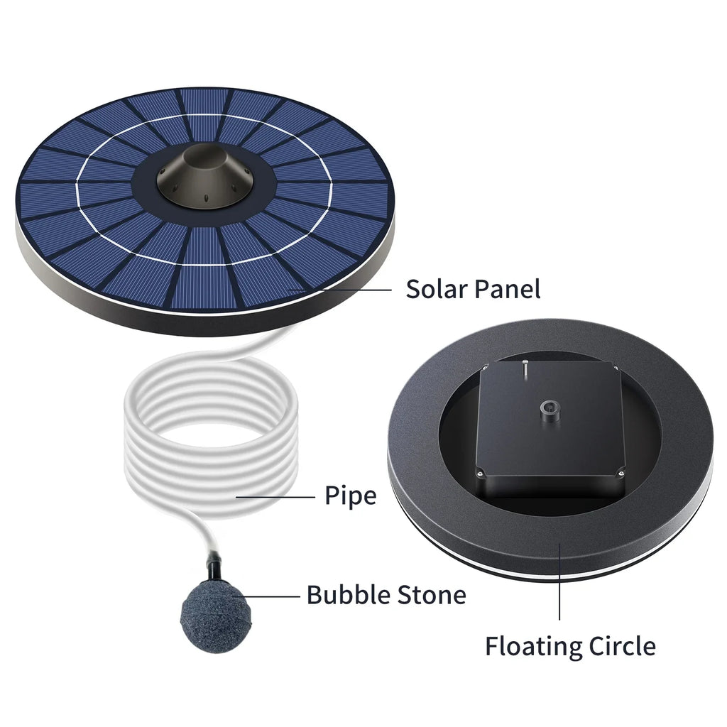 Pond Circulation Stone Pond FishOxygenator Aerator and Birdbath Small With Solar Aerator Pond Pump Arealer Hose for Air Bubble Fountain