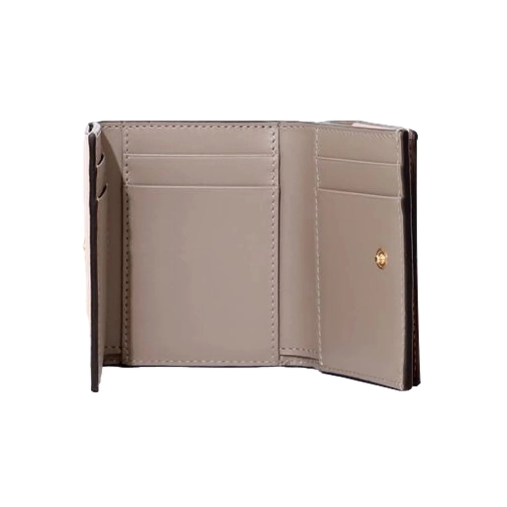 Tortora Gray Pink Trifold Calf Fendi Leather O'Lock Micro Wallet Rose