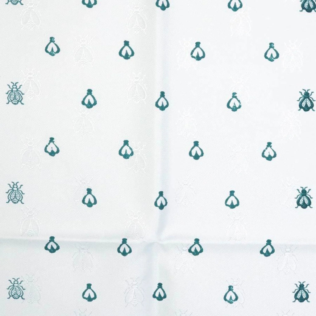 Scarf Pre-Owned Silk Blue/Green Light HERMES (Good) Unisex