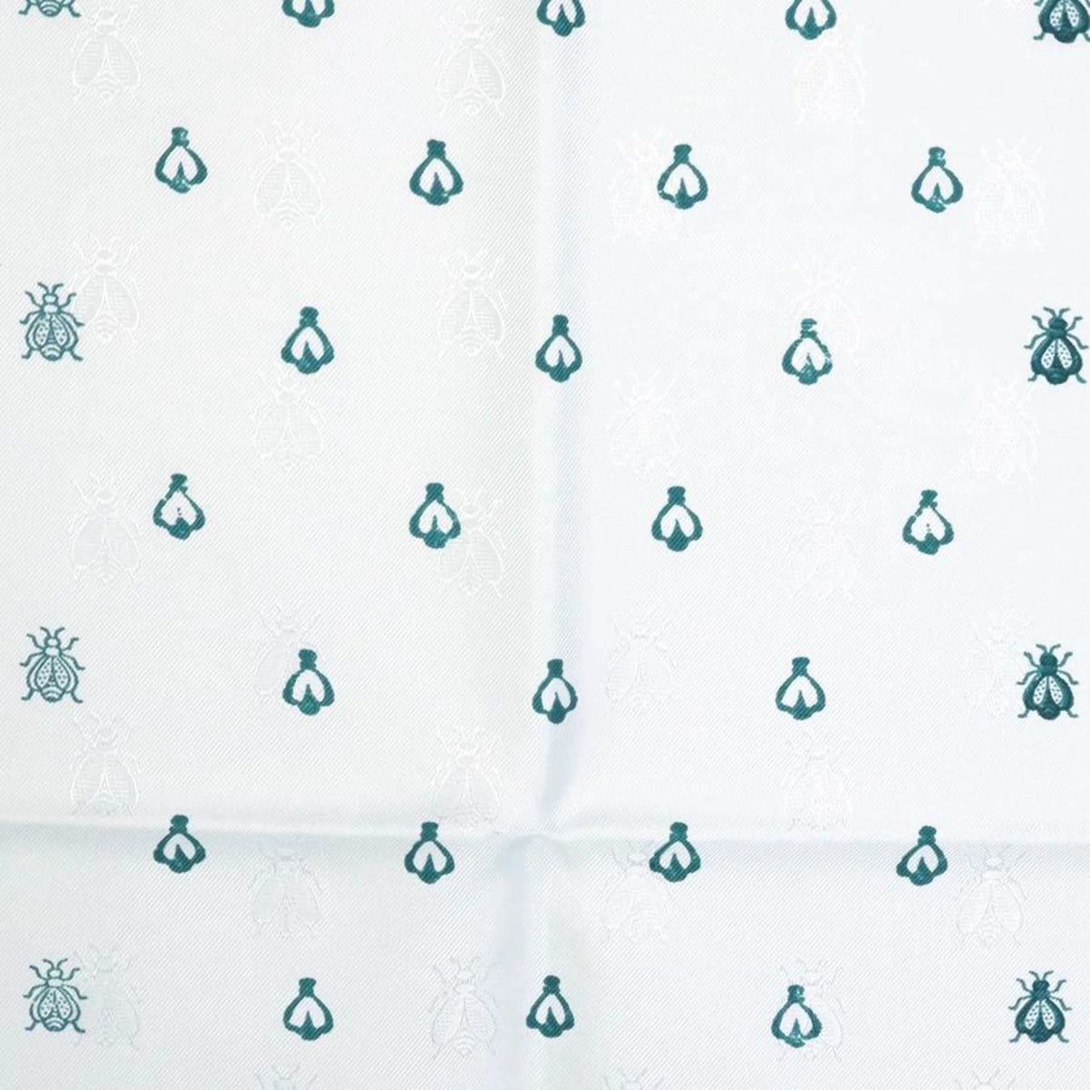 Scarf Pre-Owned Silk Blue/Green Light HERMES (Good) Unisex