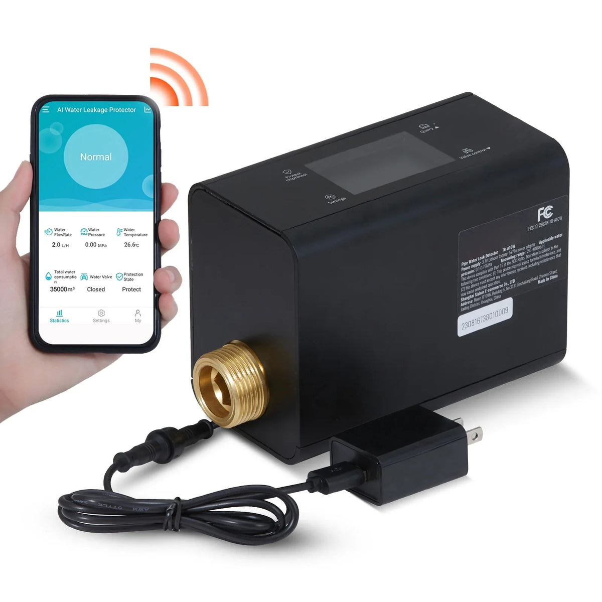 Smart or Water Detector Monitor SKYSHALO Diameter. Shutoff Automatic Leak 1" Available pipeline in 3/4"